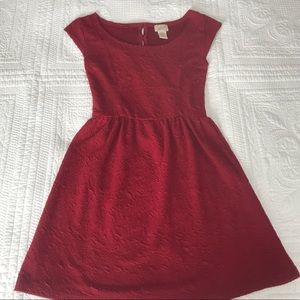 Comfy Red fit and flare dress